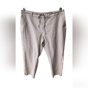 Liz Claiborne Crazy Horse Women's Resort Linen Blend Stretchy Pants, 14